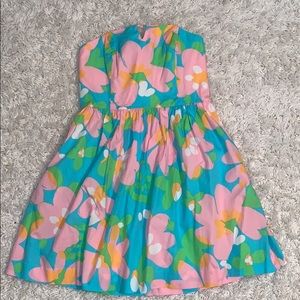 Lily Pullitzer Strapless Floral Dress